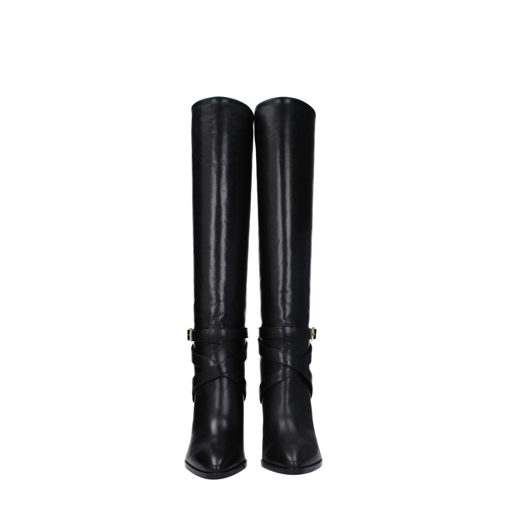 Celine Black Leather Boots