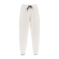 Brunello Cucinelli White Cashmere Athletic Pants