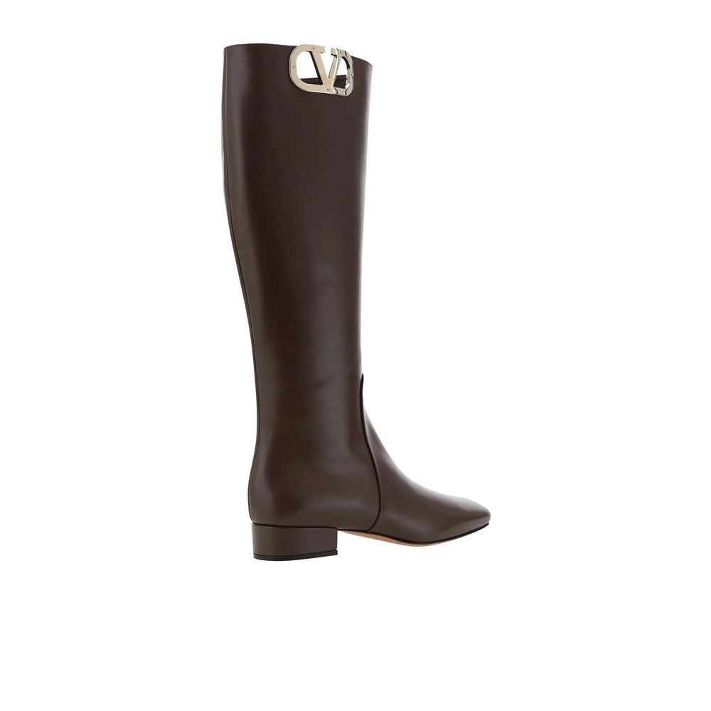 Valentino Garavani Brown Calfskin Boots