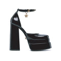 Versace Black Calfskin Platform Sandals
