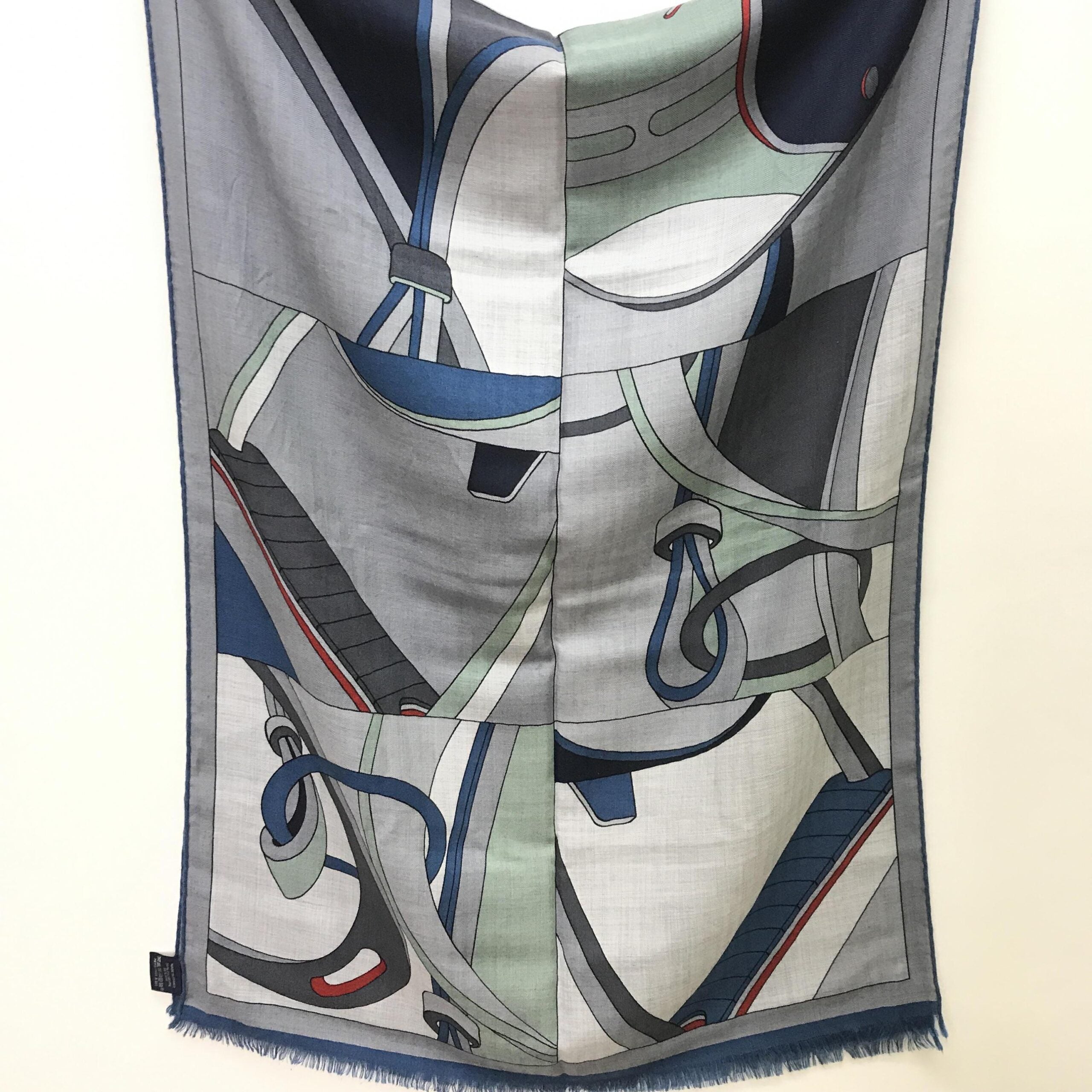Hermès Blue Cashmere-Silk Blend Scarf