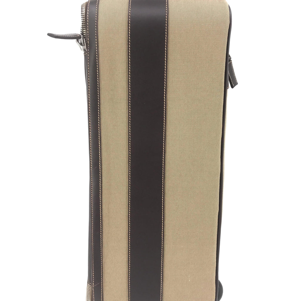 Prada Jacquard Canvas Leather Suitcase