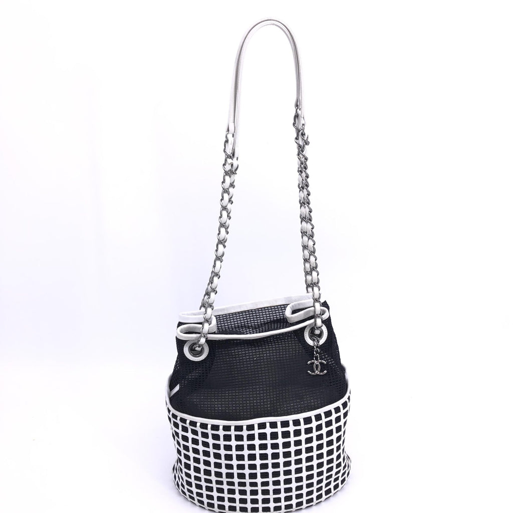 Chanel Mesh And Leather Bucket Bag