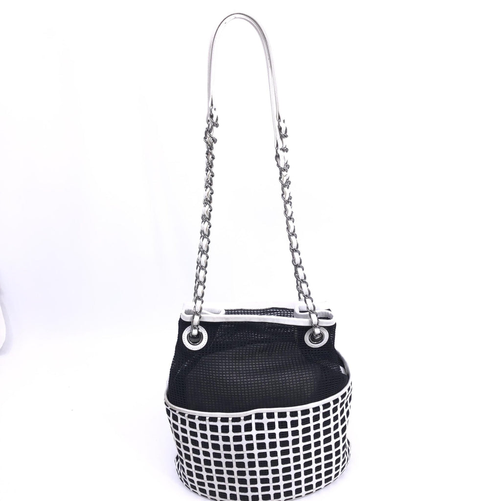 Chanel Mesh And Leather Bucket Bag