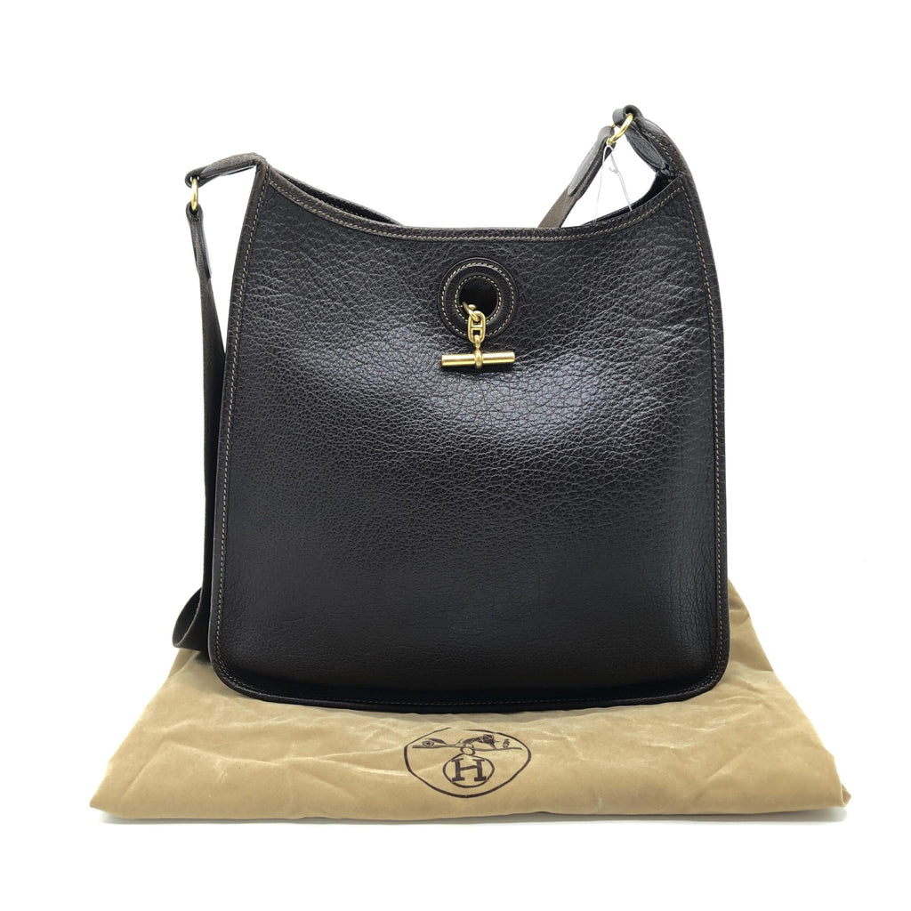 Hermès Togo Leather Black Shoulder Bag