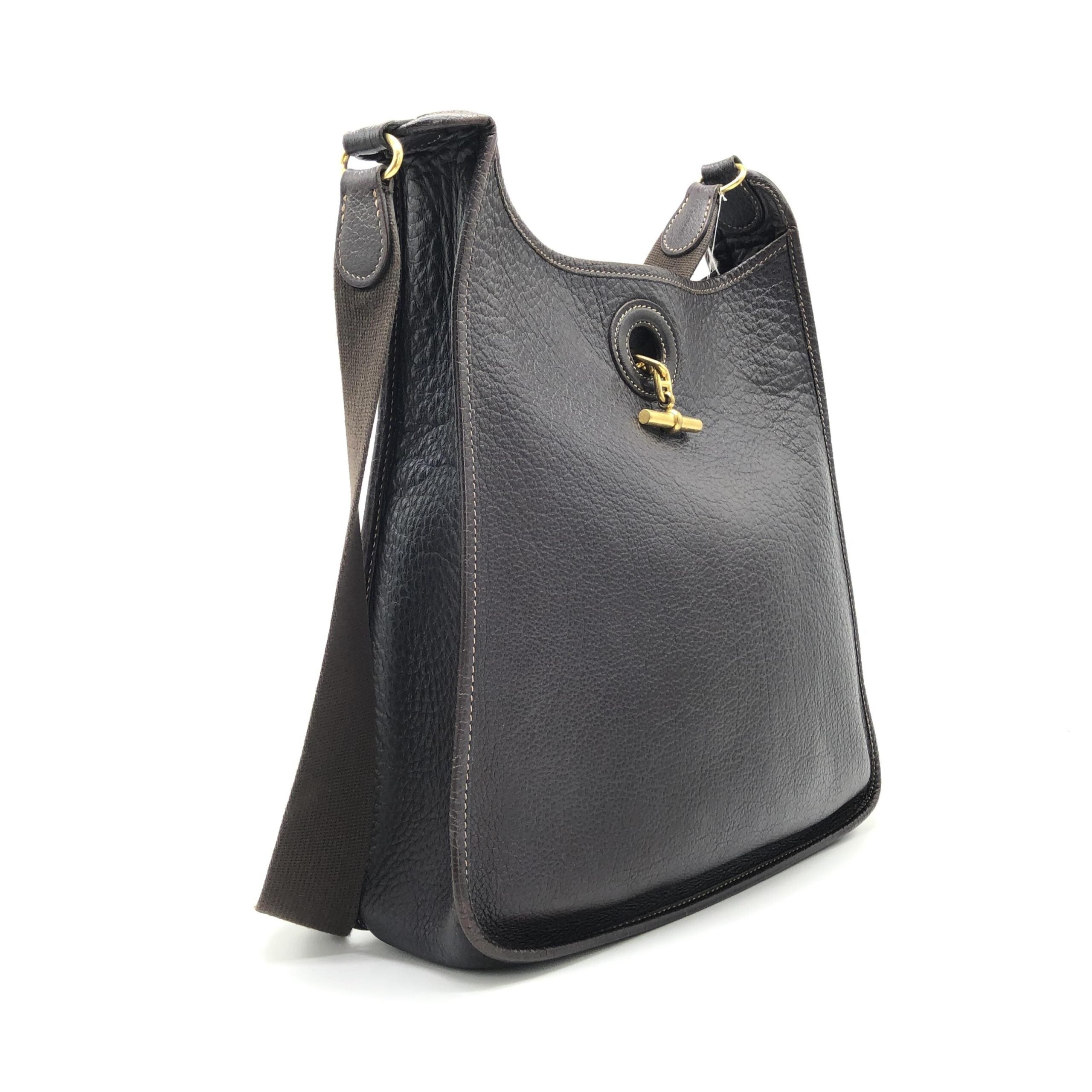 Hermès Togo Leather Black Shoulder Bag