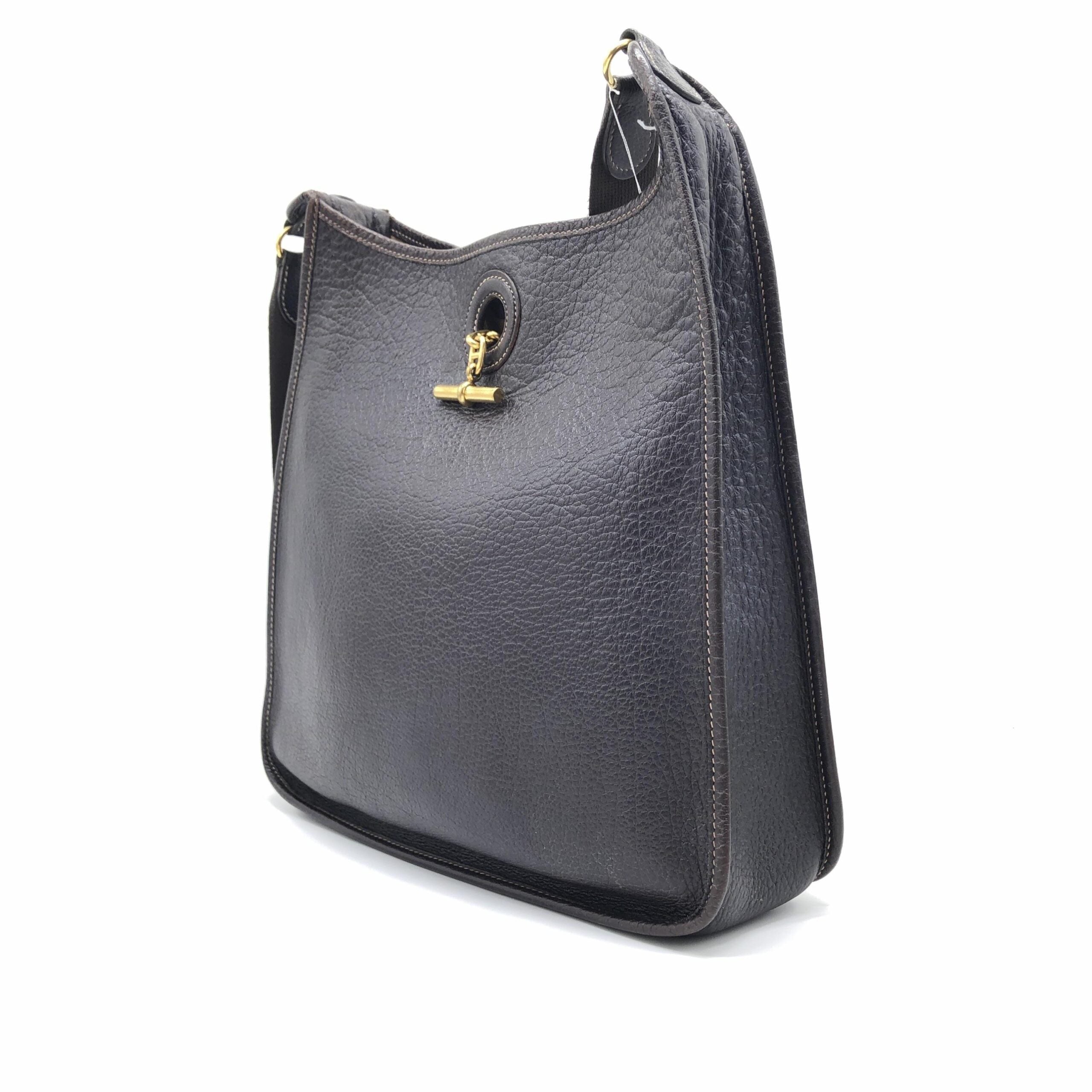 Hermès Togo Leather Black Shoulder Bag