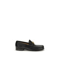 Valentino Garavani Black Calf Leather Bos Taurus Slip-On Loafers