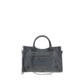 Balenciaga Gray Calf Leather Bos Taurus Shoulder Bag