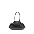 Alexander McQueen Black Calf Leather Bos Taurus Shoulder Bag
