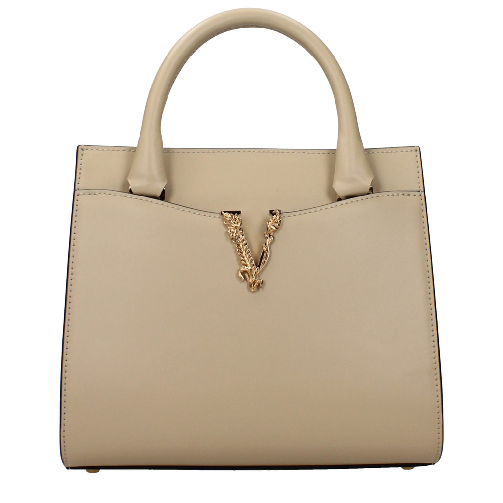 Versace Beige Leather Handbag