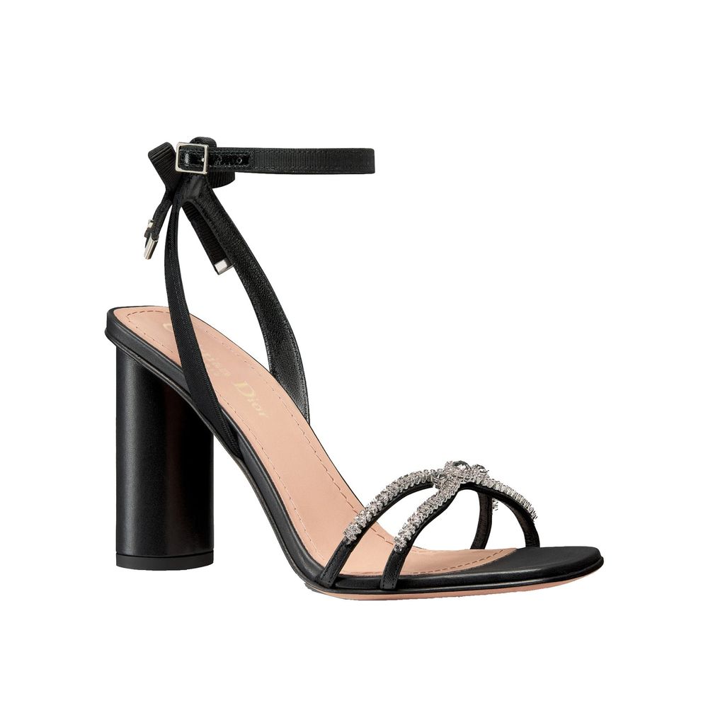 Dior Black Calfskin Strap-On Sandals