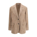 Brunello Cucinelli Beige Calf Leather Bos Taurus Coat