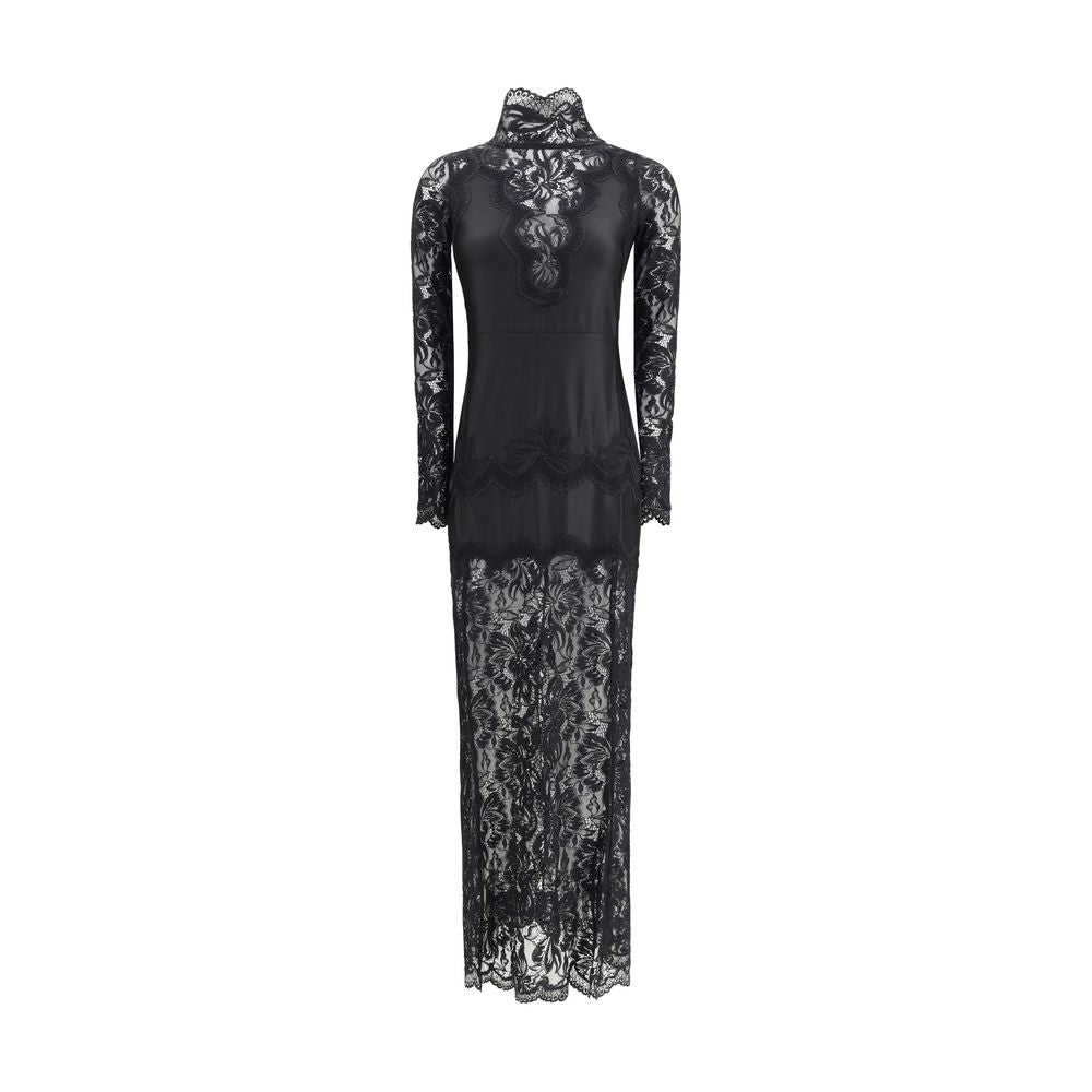 Rabanne Black Polyamide Long Dress