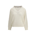 Brunello Cucinelli Cream Cashmere Cashmere Sweater
