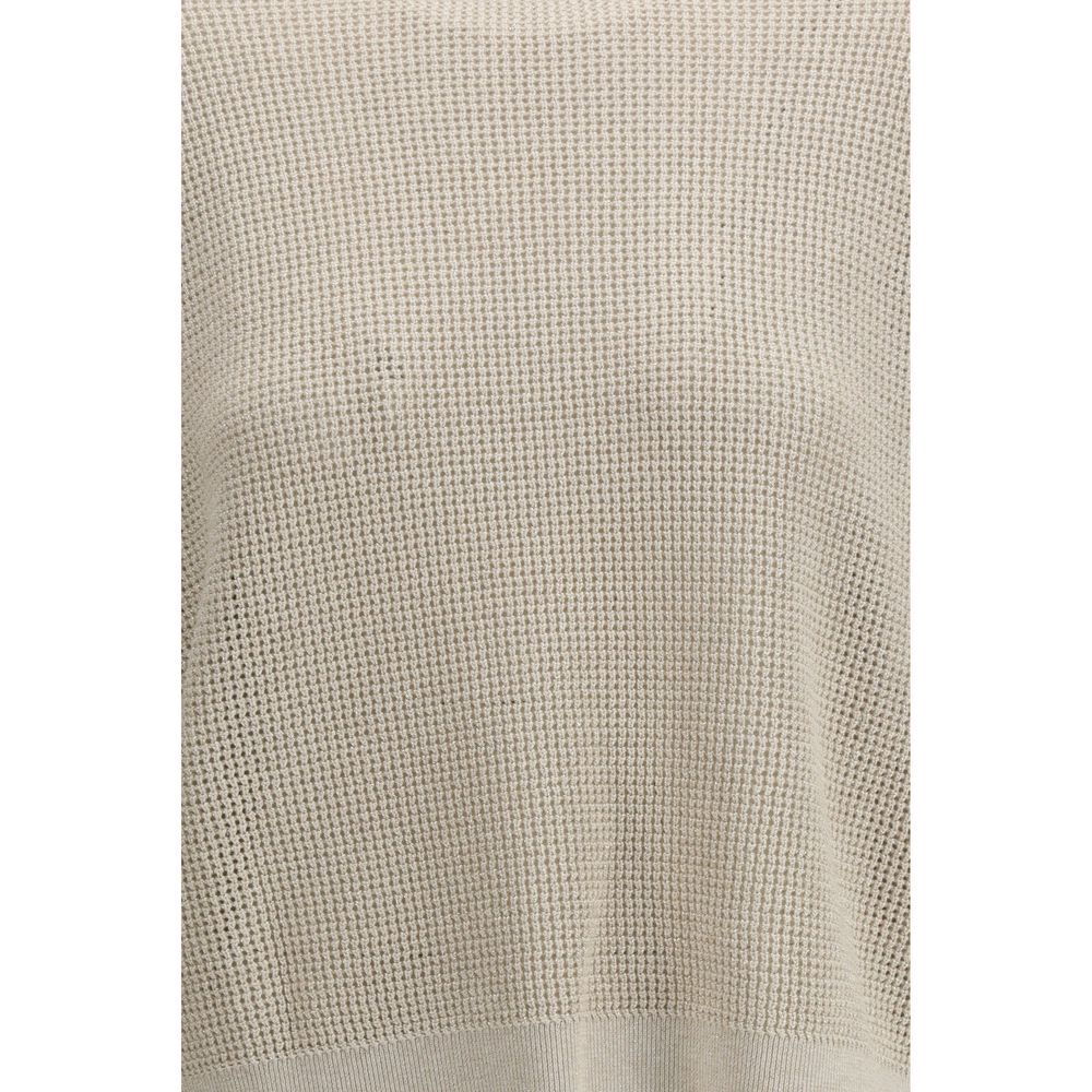 Brunello Cucinelli Cream Cotton Sweatshirt