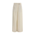 Brunello Cucinelli Cream Viscose Casual Pants