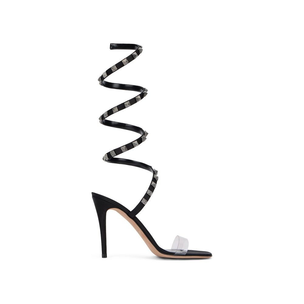 Valentino Garavani Black Lamb Leather Strap-On Sandals