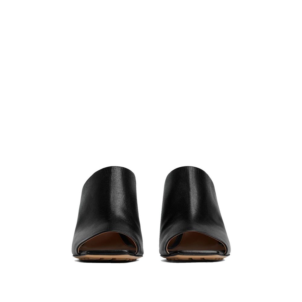 Bottega Veneta Black Lamb Leather Mules