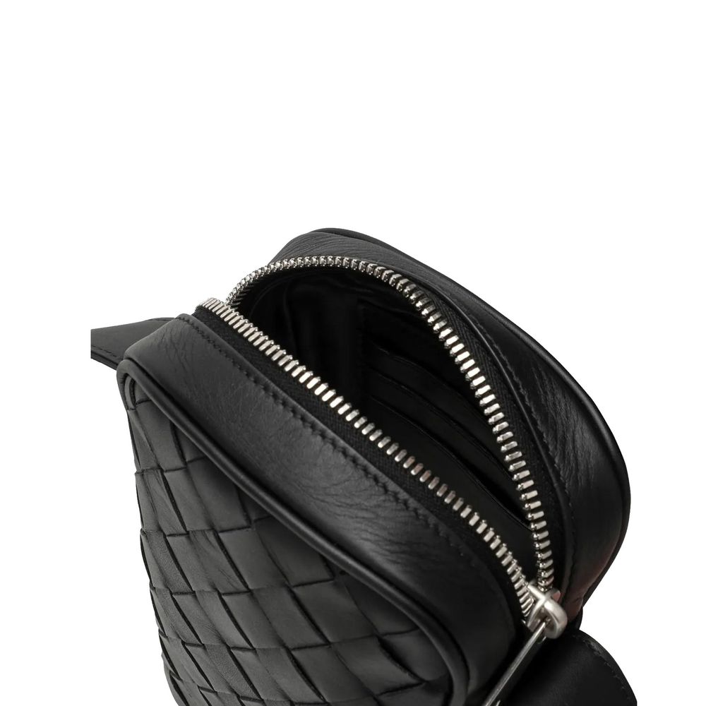 Bottega Veneta Black Lamb Leather Crossbody Bag