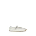 Miu Miu White Fabric Ballet Flats