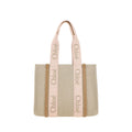 Chloé Brown Linen Shoulder Bag