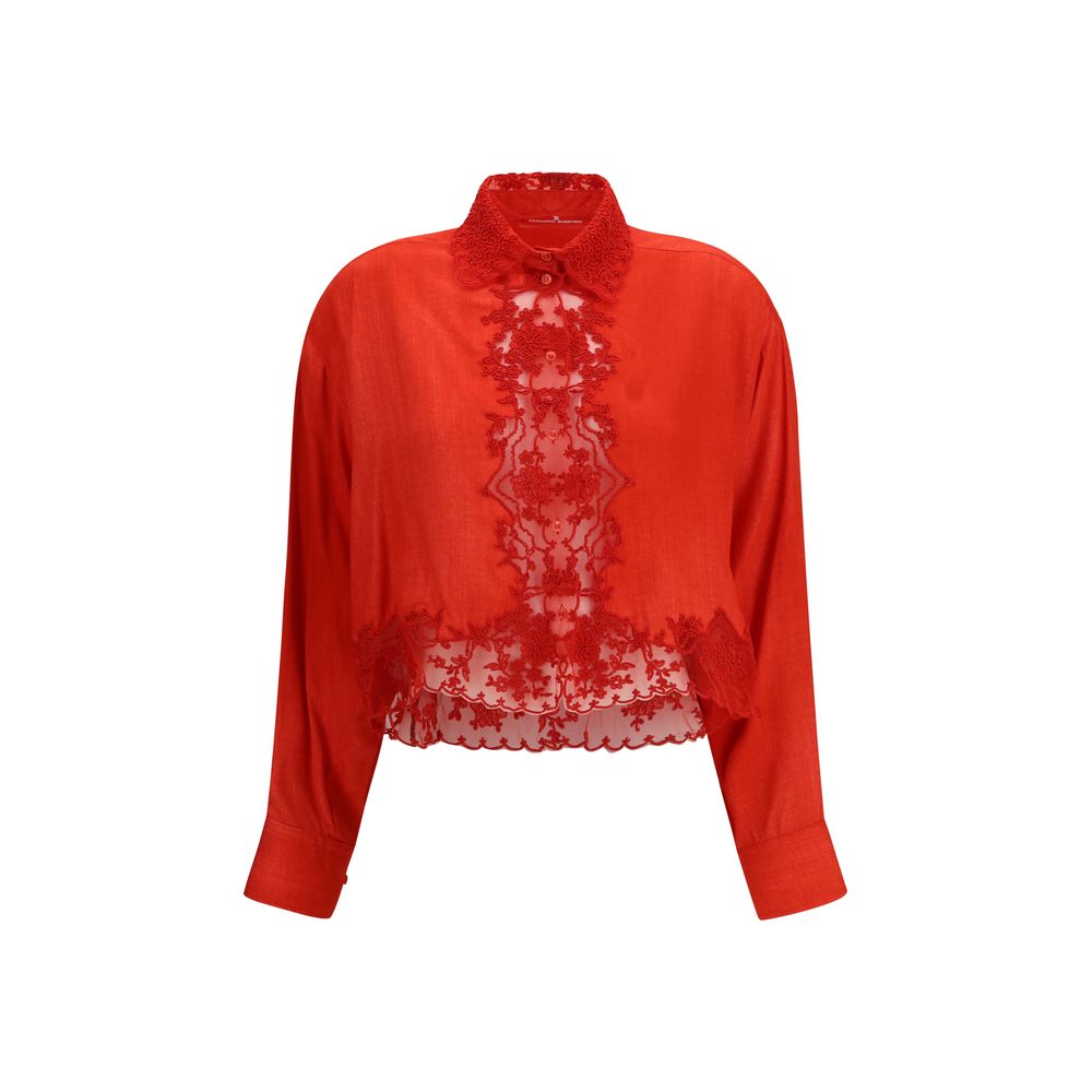 Ermanno Scervino Multicolor Cotton Blouse