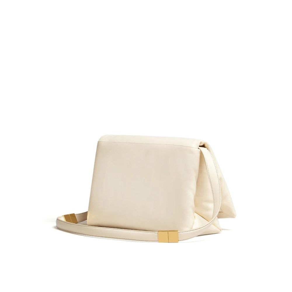 Marni White Calfskin Shoulder Bag