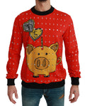 Dolce & Gabbana Red Crystal Pig of the Year Sweater