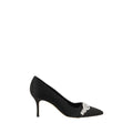 Manolo Blahnik Black Asapump Satin Pumps