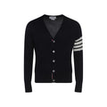 Thom Browne Blue Fleece Wool Cardigan
