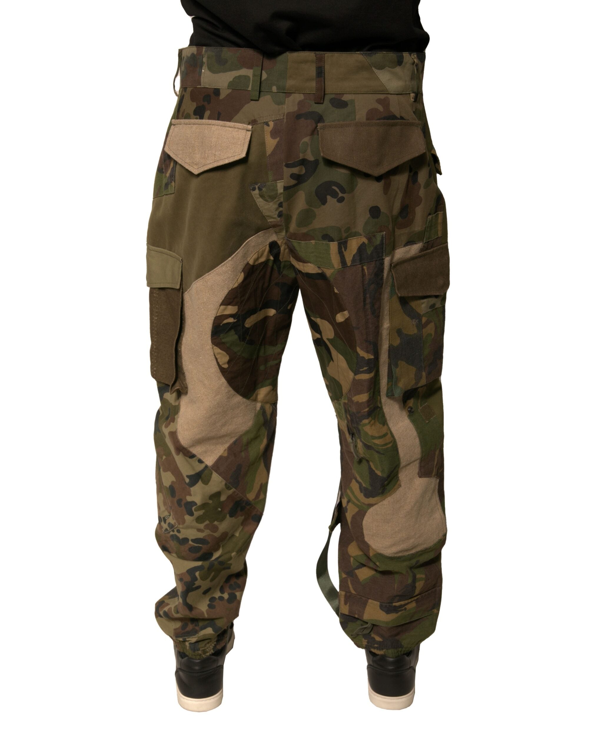 Dolce & Gabbana Multicolor Patchwork Flight Cargo Pants