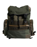 Dolce & Gabbana Military Green Patchwork School Backpack Bag