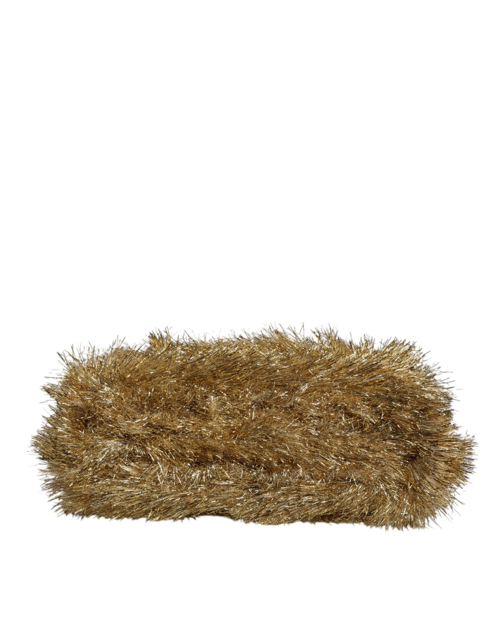 Dolce & Gabbana Gold Vanda Chain Strap Tinsel Crystal Evening Clutch Bag