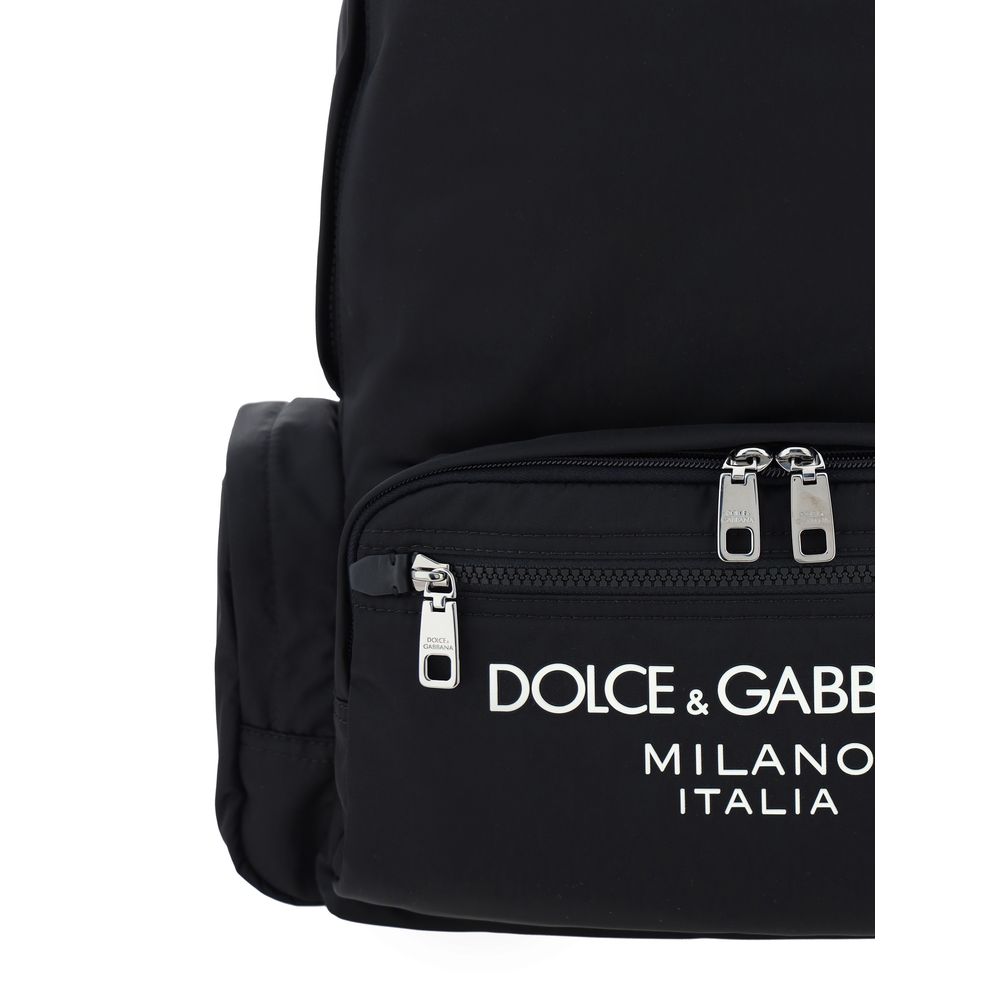 Dolce & Gabbana Black Nylon Backpack