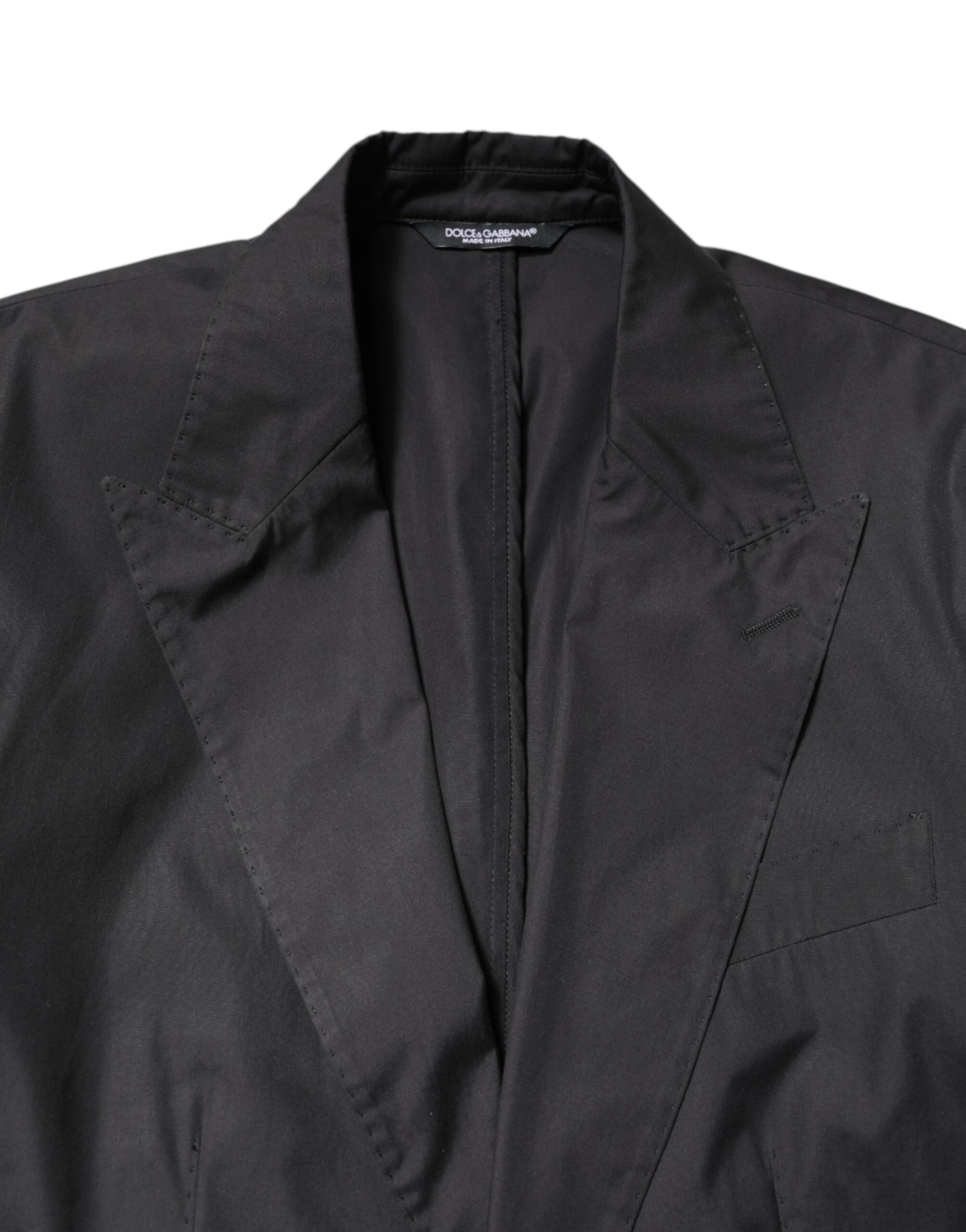 Dolce & Gabbana Black Cotton TAORMINA Formal 2 Piece Suit