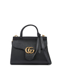 Gucci Black Leather GG Marmont Handbag