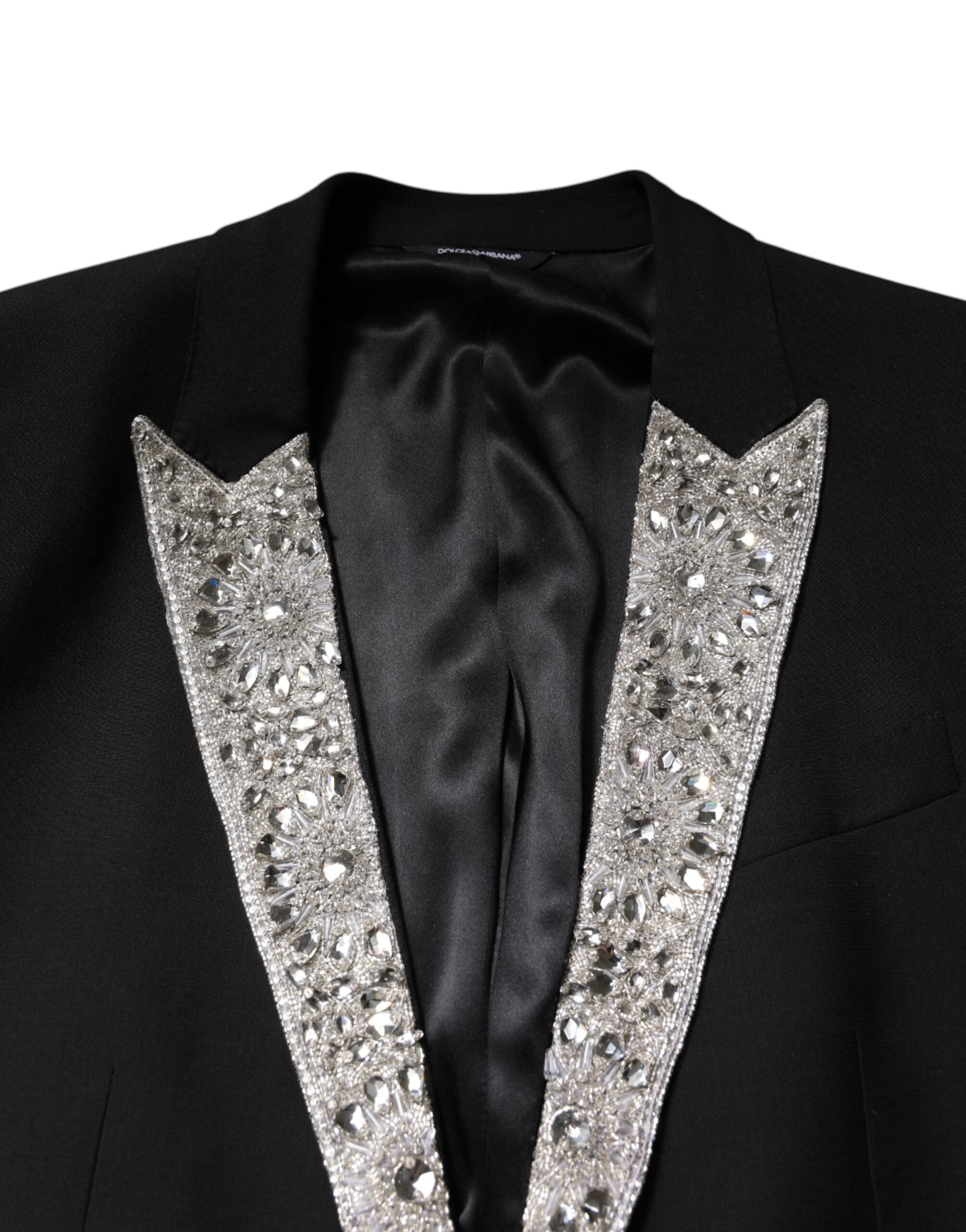 Dolce & Gabbana Black MARTINI Crystal Embellished 3 Pc Suit