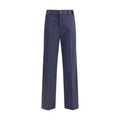 Fendi Blue Cotton Casual Pants