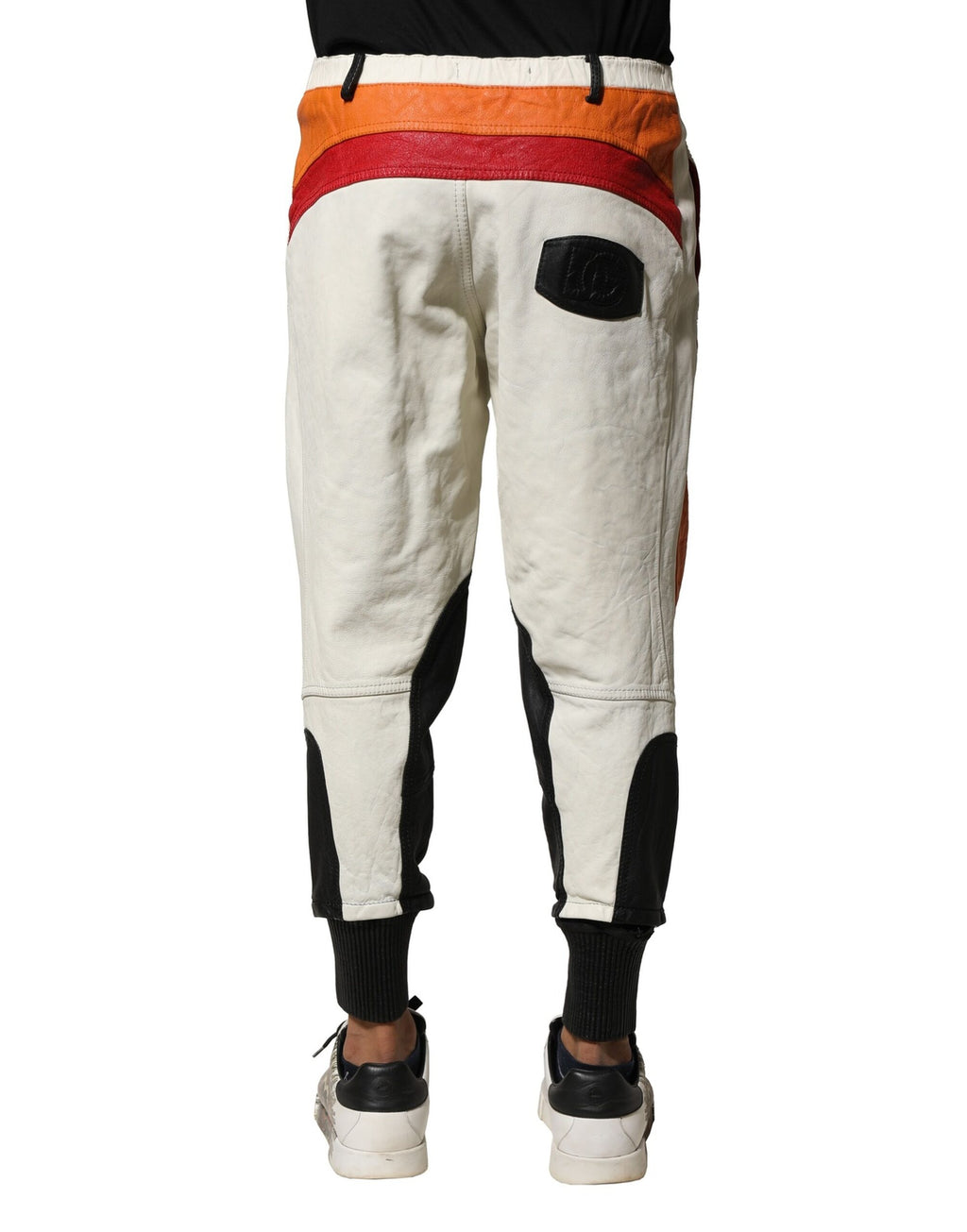 Dolce & Gabbana Multicolor Lambskin Tapered Men Pants