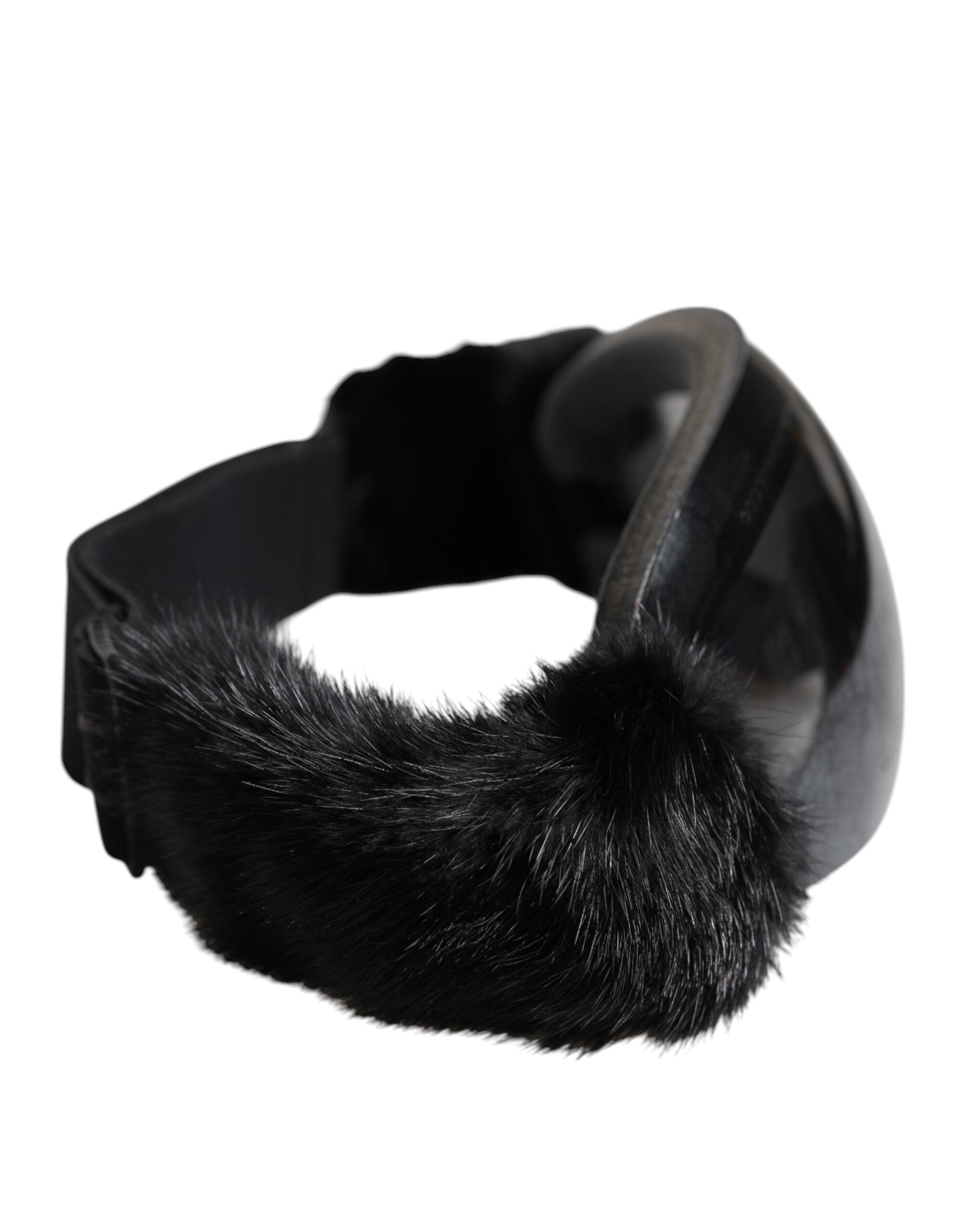 Dolce & Gabbana Black Bi0759 Lace Mirrored Ski Goggles Mask Sunglasses