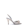 Valentino Garavani White Calf Leather Bos Taurus Stiletto Heel Sandals