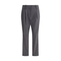 Brunello Cucinelli Bicolor Fleece Wool Casual Pants
