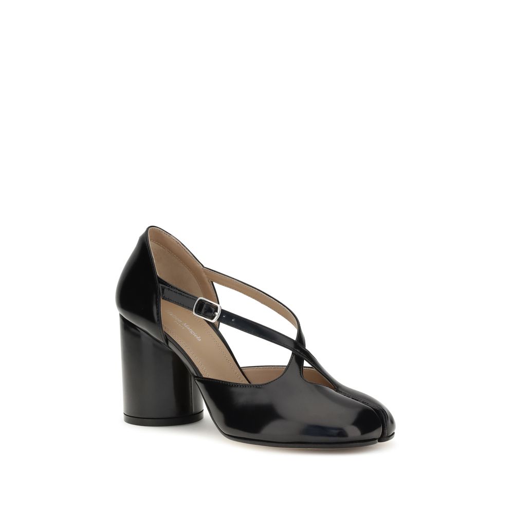 Margiela Black Calf Leather Bos Taurus Pumps