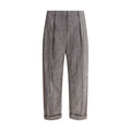 Brunello Cucinelli Brown Polyester Casual Pants