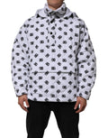 Dolce & Gabbana White DG Monogram Hooded Quilted Jacket