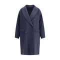 Brunello Cucinelli Blue Cashmere Coat