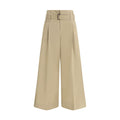 Brunello Cucinelli Beige Cotton Cropped Pants