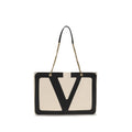 Valentino Garavani Cream Lamb Ovis Aries Aries Shoulder Bag