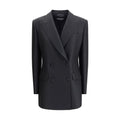 Dolce & Gabbana Black Fleece Wool Blazer